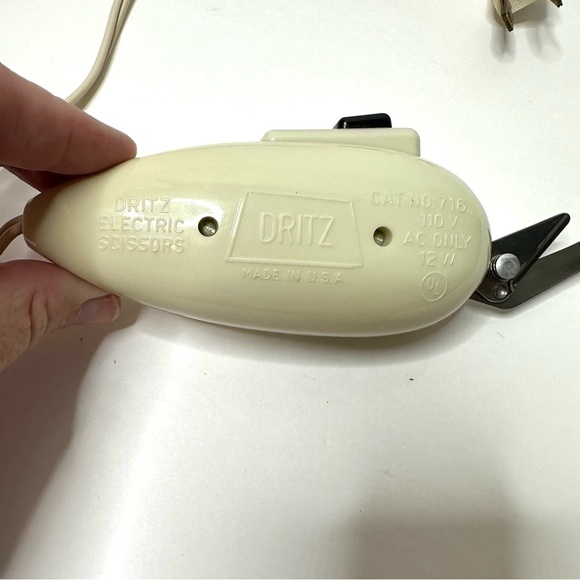 Vintage Dritz Electric Scissors 716 Made In U.S.A. 110V 12W AC Works - Picture 2 of 5